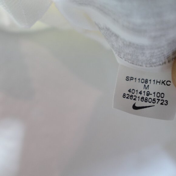 Nike Tiger Woods Polo Shirt Medium White Striped - Picture 6 of 9